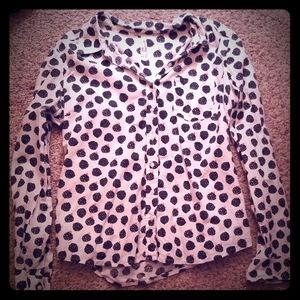 Button down blue raspberry shirt! Very quirky